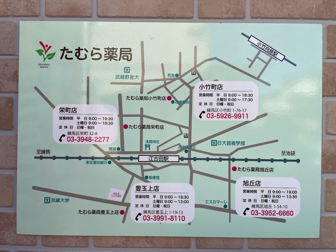 たむら薬局地図